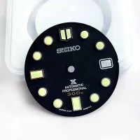 หน้าปัดเหมาะสำหรับ Seiko นาฬิกา NH35A อุปกรณ์ตกแต่งพื้นผิวดิสก์ C3 SKX007เล็บสีเขียวส่องสว่างหน้าปัดขนาด28.5มม.