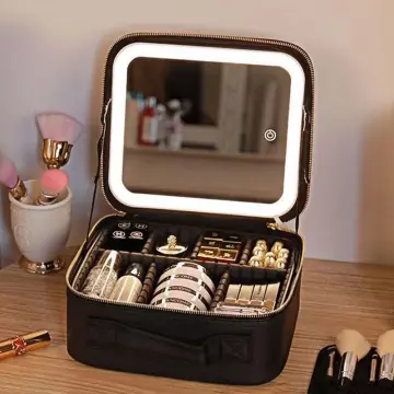 Shop Make Up Kit Organizer Box With Mirror Light online