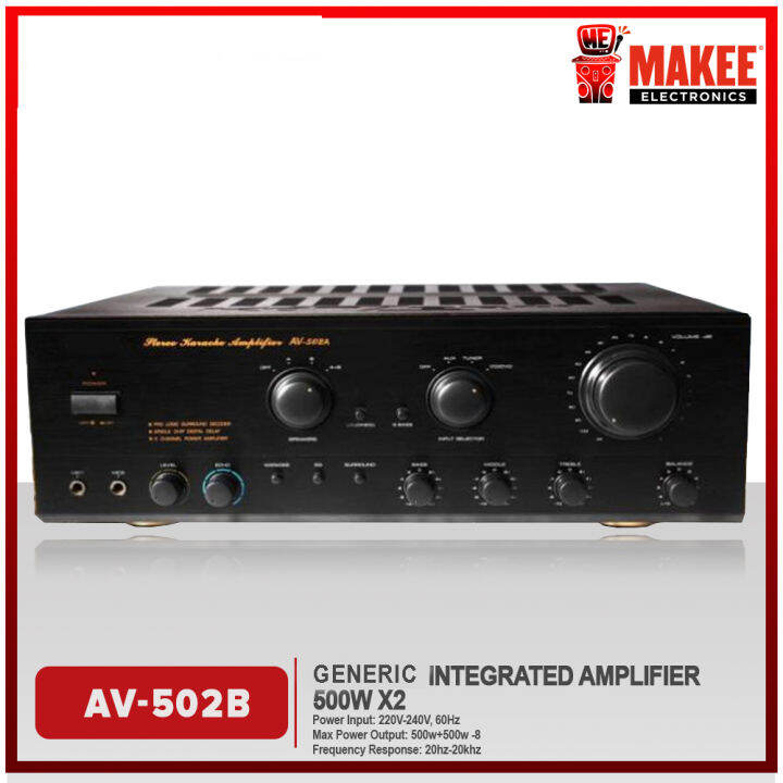 Videoke Karaoke AV502B Integrated Amplifier 500W x 2 Lazada PH