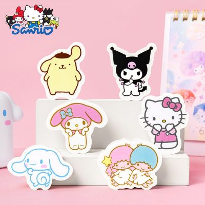 Sanrio ยางลบน่ารัก Hello Kitty My Melody Kuromi ยางลบบนโต๊ะอาหาร24ชิ้นของขวัญอุปกรณ์การเรียนสำนักงานสำหรับเด็กรางวัลเครื่องเขียน