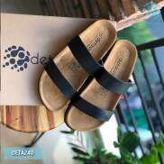 Dép Birken đế trấu nam nữ 2 quai ngang Detaunisex phong cách cá tính