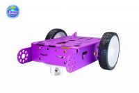 โครงรถหุ่นยนต์ Aluminum alloy robot Smart car ล้อขาว/ยางดำ สี Metallic purple