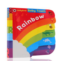 English original genuine Baby Touch Rainbow Large paperboard touch book operation concept childrens Enlightenment picture book little Ladybug touch Rainbow Bridge ladybird picture book