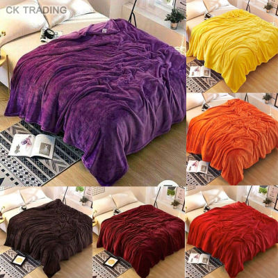 ผ้าห่มนาโน 🐱‍🚀 ผ้าห่มนาโนสีพื้น ผ้าห่มอุ่น ขนาด 6 ฟุต (160x200) ซม.