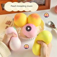 Peaches Pinch Music Pink Flexible Material Slow Rebound Comfortable Touch Vent Ball Yellow Stress Relief Toys Durable