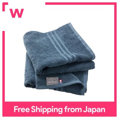 ผ้าเช็ดตัวขนาดเล็กที่ผ่านการรับรองจากผ้าเช็ดตัว Imabari ได้รับการรับรองโดย Hiorie ประมาณ45 × 100ซม HOTELS ผ้าปูที่นอน2แผ่นผ้าคอตตอนสีฟ้า100% ซึมซับน้ำได้ดีผลิตในแบรนด์อิมาบาริของญี่ปุ่น