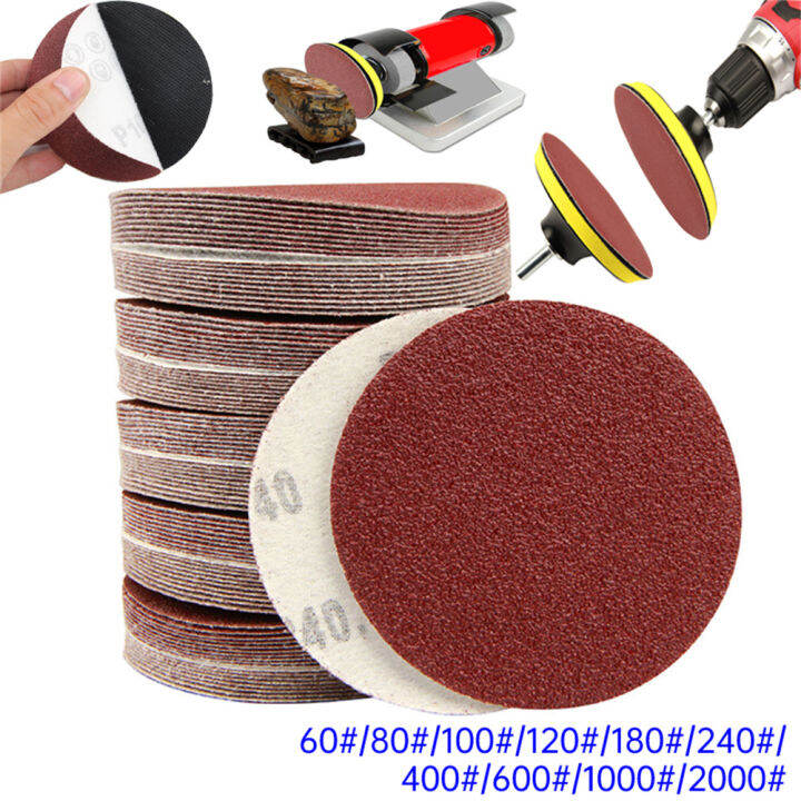 Round Sandpaper Discs Sand Sheets Self-adhesive Hook And Loop Sanding ...