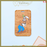 Valitoo ที่ใส่การ์ดพกพาพลาสติกใสลายการ์ตูน Disney เคสบัตรนักเรียนมิกกี้มินนี่เมาส์แบบเลื่อนที่ใส่บัตรประจำตัว