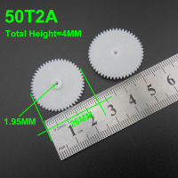 100 ชิ้น/ล็อต 0.5M 50 ฟัน 50T 2A พลาสติก Spur Gear 0.5 Modulus Bore Hole รูรับแสง 2 มม.1.95 มม.กระชับ 50 ฟัน 4 มม.X 26 มม.ใหม่-aerwererwess