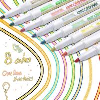 hot！【DT】 Metallic Markers Outline Pens 8 Colors out Paint Permanent Pens for Card Rock