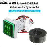 KKmoon มินิสแควร์ดิจิตอล-แอมป์มิเตอร์ Voltammeter แอมป์มิเตอร์โวลต์มิเตอร์ Cymometer สามจอแสดงผล LED แรงดันไฟฟ้า &amp; Current &amp; ความถี่ตัวบ่งชี้ Monitor AC Panel AC60-500V AC0-100A 20-75Hz