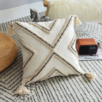 Bohemian Tufted Cushion Cover Geometric Pillow Cover With Tassels Modern Pillow Case for Sofa Decor 45X4530X50Cm Pillowcase