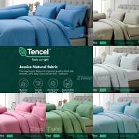 ผ้าปูที่นอน + ผ้านวม Tencel (tm) ทอ 500 เส้นด้าย Jessica ( เจสสิก้า ) สีพื้น มินิมอล Plain color ผ้านิ่ม พลิ้วเงา เทนเซล ขาว เทา เบจ ชมพู ฟ้า ทอง