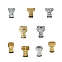 1/2" 3/4" 1" Thread Brass Quick Connector M22/24 Nipple Connector Garden Tap Adapter Durable Joint Drip Irrigation Fittings 1PC Watering Systems Garde