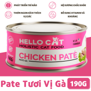 HCMPate Tươi Cho Mèo Mọi Lứa Tuổi Vị Gà - Hello Cat Chicken Pate 190G