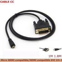 HD HDMI-compatible Micro HDMI-compatible to DVI DVI-D 24 1 pin Adapter Cables 3D 1080p for LCD DVD HDTV XBOX PS3 1m 3ft 1.8m 6ft