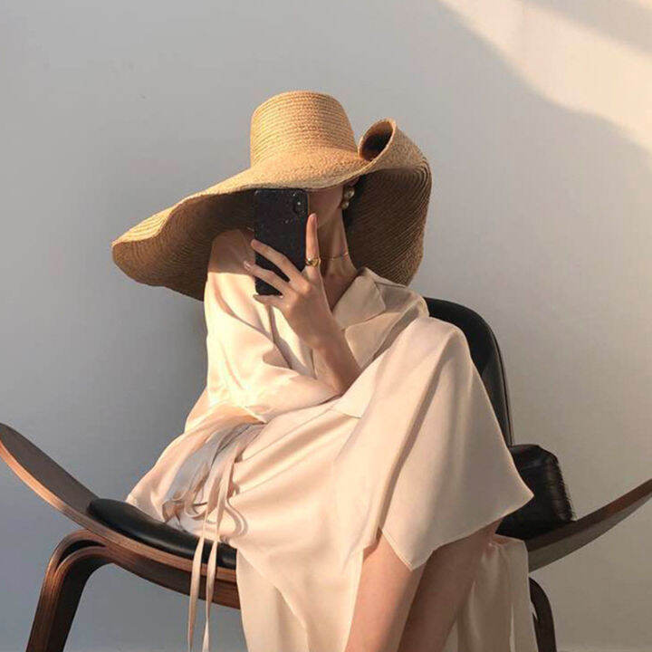 oversized-beach-hats-for-women-simple-solid-color-summer-wide-brim-large-straw-hat-uv-protection-foldable-sun-cap-chapeau-femme