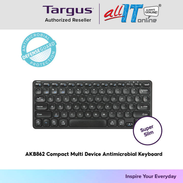 Targus Bluetooth Keyboard Compact Multi Device ANTIMICROBIAL (Black
