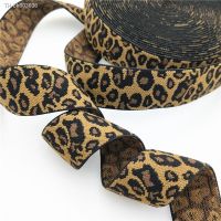 ▤ 1meter Leopard Print Elastic Band 2.5cm Elastic Ribbon Clothing Bags Trousers Elastic Webbing Straps DIY Sewing Accessories