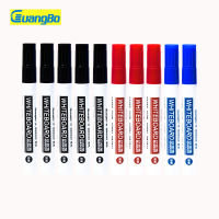 Guangbo 10PcsLot Whiteboard Markers BlackBlueRed Refill Ink Pen Set For School Supplies Childrens Drawing Pen Escola Office