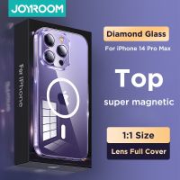 【ขาย】 Joyroom กรณีแม่เหล็กสำหรับ iPhone 14เพชรปกโปร่งใสสำหรับ iPhone 14 13 Pro Max กรณีชาร์จไร้สายแม่เหล็กปกหลัง