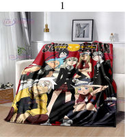 Anime Soul Eater Blanket Merch Ultra Soft Throw Blanket Warm Bed Blanket for Travelling Camping Living Room Sofa Bedroom Decor Gifts