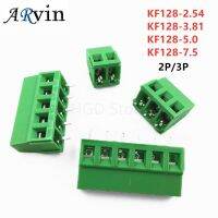 10Pcs KF128-2Pin/3Pin 2.54 / 3.5 / 3.81 / 5.0 / 7.5mm Spacing Terminal Block Splice Terminal Screw Type PCB Screw Terminal