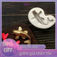 ?【HOT SALE】MUXI 3D DIY ซิลิโคนปลารูปร่างเค้กแม่พิมพ์ carp fondant แม่พิมพ์ช็อกโกแลต