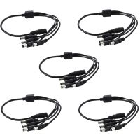 5X 1 to 4 DC Power 4-Port Splitter Adapter Adaptor Cable CCTV Camera