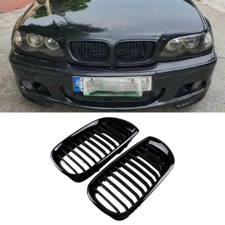 gloss-black-front-hood-kidney-grill-for-bmw-e46-3-series-2002-2005-4d-sedan-318i-320i-323i-328i-front-bumper-grille