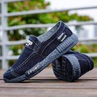 รองเท้าผู้ชาย ~ loafer Men 【cheapshoes 】 [Ready Stock] loafer Shoes Mens Shoes Mens Half Shoes Autumn Anti-SLIP Anti-Breathable Old Beijing Cloth Shoes Men Lazy People A Foot รองเท้าลำลองรองเท้ารองเท้าทำงานแนวดิบๆ