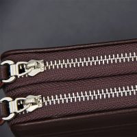 WITH VIDEO [Malaysia Stock] Mens Leather Clutch Bag Handcarry Long Wallet Zip Card Hold Mobile Purse