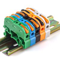 【DT】 hot  5/10pcs Din Rail Terminal Block Wire Connector 211 Quick Wire Compact Splicing Conductor Fast Cable Connector Conductor