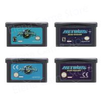 เกม Metroid ชุด GBA 32บิตคอนโซลวิดีโอตลับเกมการ์ดฟิวชั่นศูนย์ภารกิจสำหรับ GBA NDS USA EUR