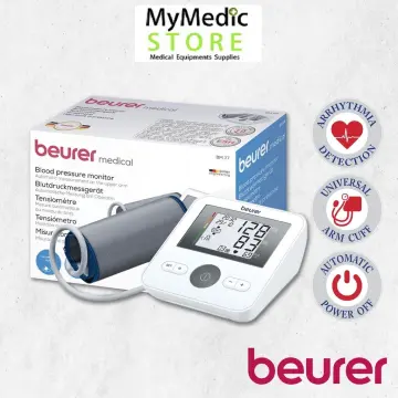 Beurer Upper Arm Blood Pressure Monitor with EasyLock Cuff and