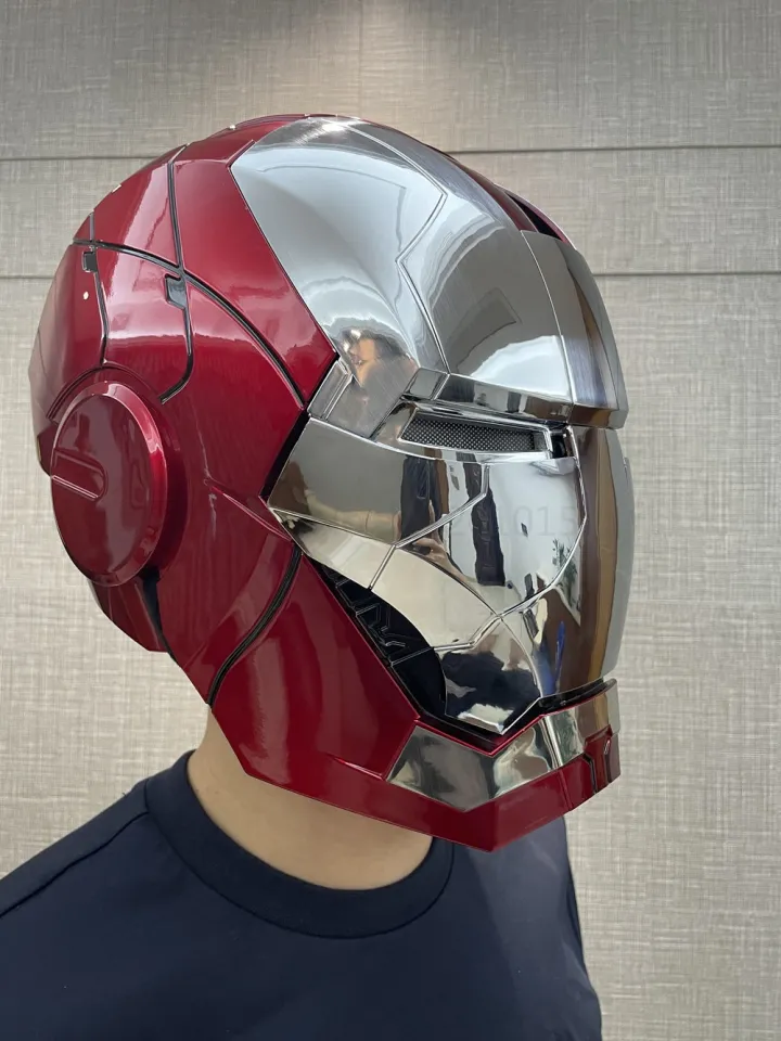 Hot Marvel Iron Man 1:1 Cosplay Mk5 casco Autoking Voice Remote