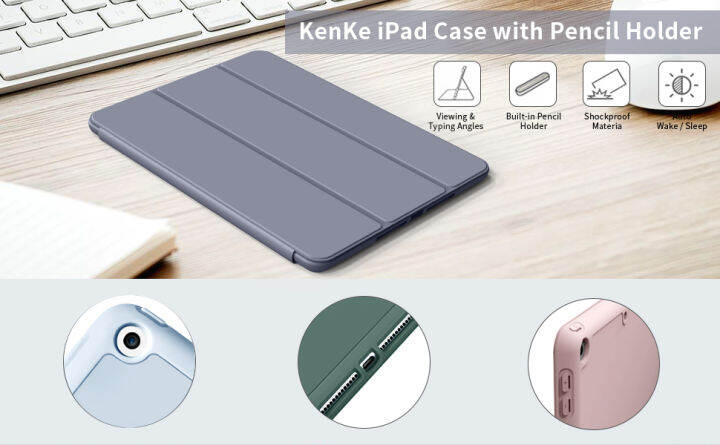 เคส-ipad-kenke-เคสซิลิโคนนิ่ม-tpu-สำหรับ-ipad-10-2-เคสพร้อมช่องใส่ดินสอสำหรับ-ipad-9th-generation-2021-ipad-8th-generation-2020-ipad-7th-gen-2019-พร้อมที่ใส่ดินสอ-auto-sleep-wake-สำหรับ-smart-cover-แบ