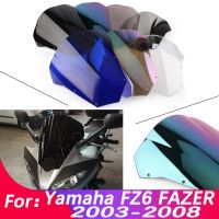 กระจกรถจักรยานยนต์กระจกหน้าที่บังลมชิ้นส่วนปกป้องหน้าจอสำหรับ Yamaha FAZER FZ6 Fazer S2 FZ-6 2003-2007 2008