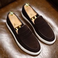 British Sneaker Leather Suede (Brown)