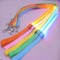 Nylon LED Light Up Dog Leash Night Safety LED Flashing Glow In Dark Dog Collar Supplies Cat Drawing Small Lead LED Dog Leash