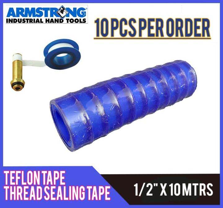 10 PCS ARMSTRONG 1/2 INCH TEFLON TAPE / THREAD SEALING TAPE 10 MTRAS ...