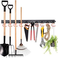 【YF】 64 Inch Adjustable Tool Hanger Wall Holder for Garden Tools Garage Mount Organizer Rack Heavy Duty Shovel Hooks