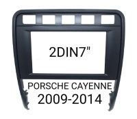 หน้ากากวิทยุ PORSCHE CAYENNE turboS ปี2008-2014สำหรับ เปลี่ยนเครื่องเล่นแบบ 2DIN7"_18CM. หรือ จอ Android7"