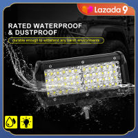 เเพค 1 ชิ้น สว่างตาเเตก！ 7 นิ้ว 160 W ไฟ 18000LM LED บาร์สปอร์ตไลท์แอลอีดีกันน้ำหมอกขับรถโคมไฟสไตล์วินเทจ Spotlight SUV รถบรรทุก （DC 12V-24V）