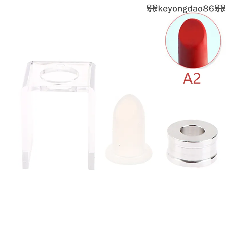 3pcs/set Silicone Lipstick Mold Aluminum Ring Mould Holder DIY