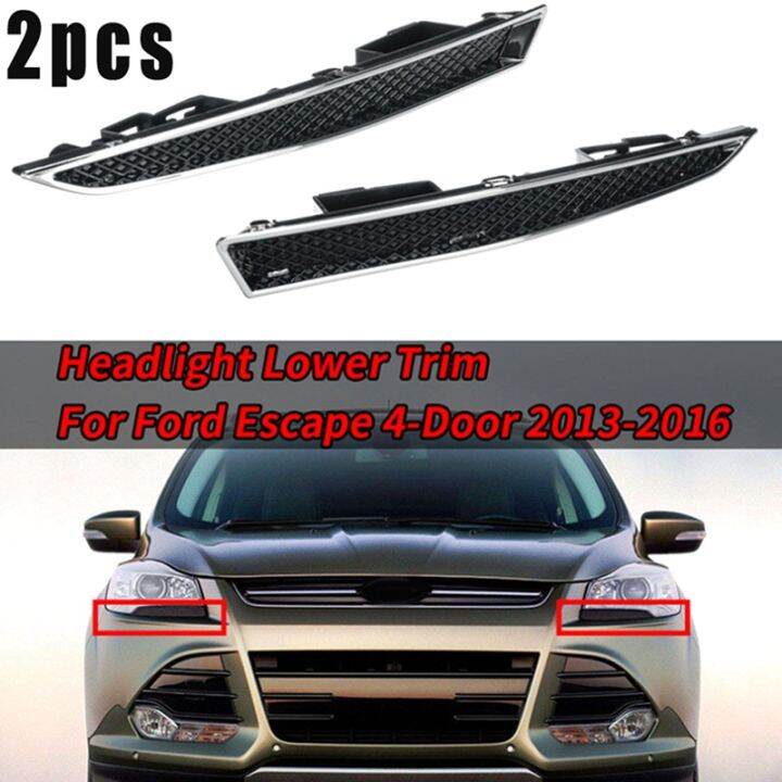 Headlight Lower Trim Headlight Bracket Strip for Ford Escape S Sport Utility 4Door 20132016