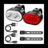 ○ Cycling Bicycle Front Rear Light Set Bicycle USB Charge Headlight Waterproof Taillight LED Lantern Bicycle Accessories