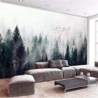 (LONG FA hardware) Beibehang Custom วอลล์เปเปอร์3d ภาพจิตรกรรมฝาผนัง Modern หมอกเมฆหมอก Nordic โซฟาพื้นหลัง Wall Papers ตกแต่งบ้าน