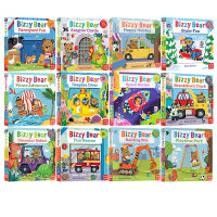 Little bear is busy series 12 volumes of bizzy bear childrens picture book nursery rhyme mechanism Book English original picture book paperboard operation book enlightenment cognition joint sale while playing and learning