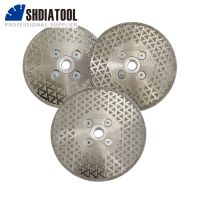 SHDIATOOL 1pc Electroplated Diamond Cutting Grinding Disc M14 Flange Single Side Coated Saw Blade Granite Marble 4 4.5 5